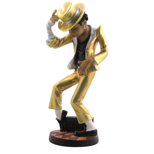 Michael Jackson Shiny Gold Decorative Figurine Cold Cast Resin 21 cm