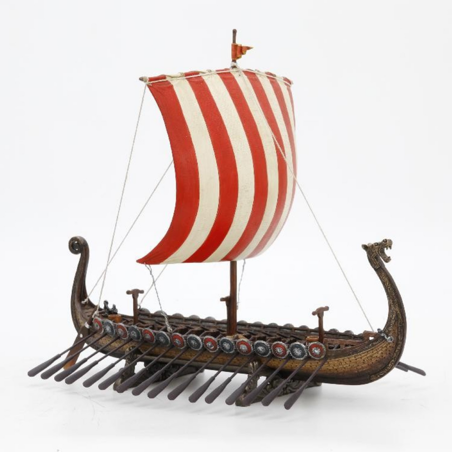 Viking Uzun Gemisi Dekoratif Heykel | İskandinav Drakkar Modeli 33 cm