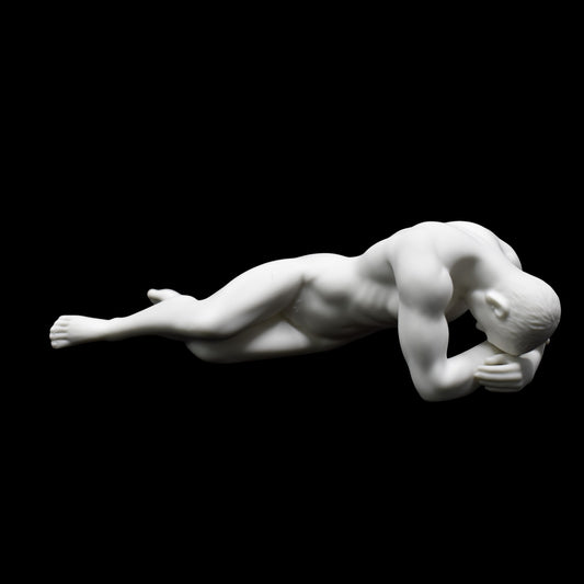 Yatan Erkek Figürü | Modern Dekoratif Body Biblo 21,5 cm