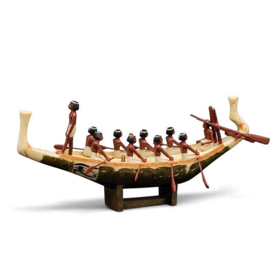 Antik Mısır Kürekli Tekne Biblosu – Rowing Boat Dekoratif Figür 22 cm