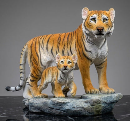 Veronese Design Tiger and Cub Decorative Figurine 24 cm