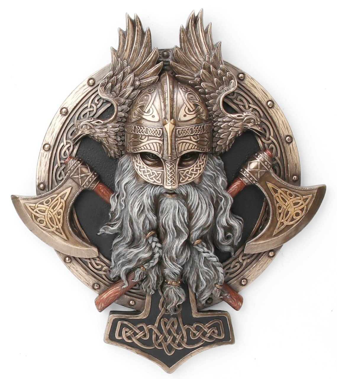 Veronese Design Viking İkiz Balta Valhalla Duvar Dekoru 27 cm