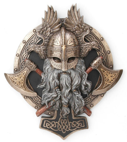 Veronese Design Viking İkiz Balta Valhalla Duvar Dekoru 27 cm